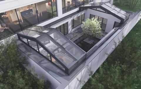 Retractable Indoor Courtyard Sunroom